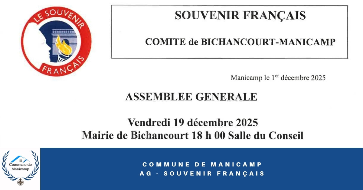 Assemblée générale du Souvenir Français à Bichancourt - UNE - Commune de Manicamp