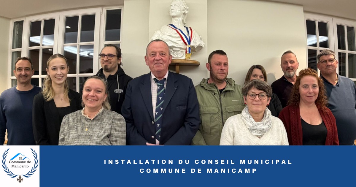 Installation du nouveau conseil municipal -FB- Commune de Manicamp